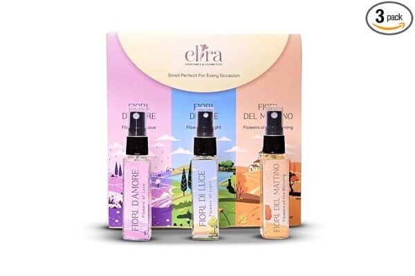 Elira Perfumes & Cosmetics Floral Perfume for Women | Long Lasting Eau De Parfum Gift Set | 3 x 10 ml Perfume Combo | Fiori Collection